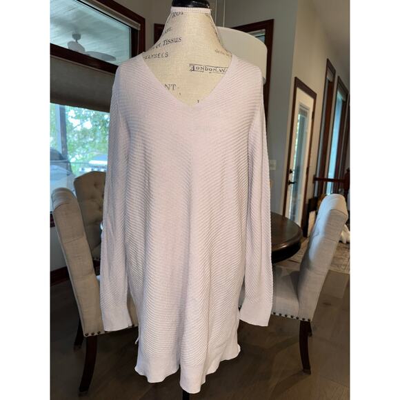 Eileen Fisher Ceramic Merino Wool Crepe V-Neck Tunic  Size XL  EUC - Picture 1 of 7
